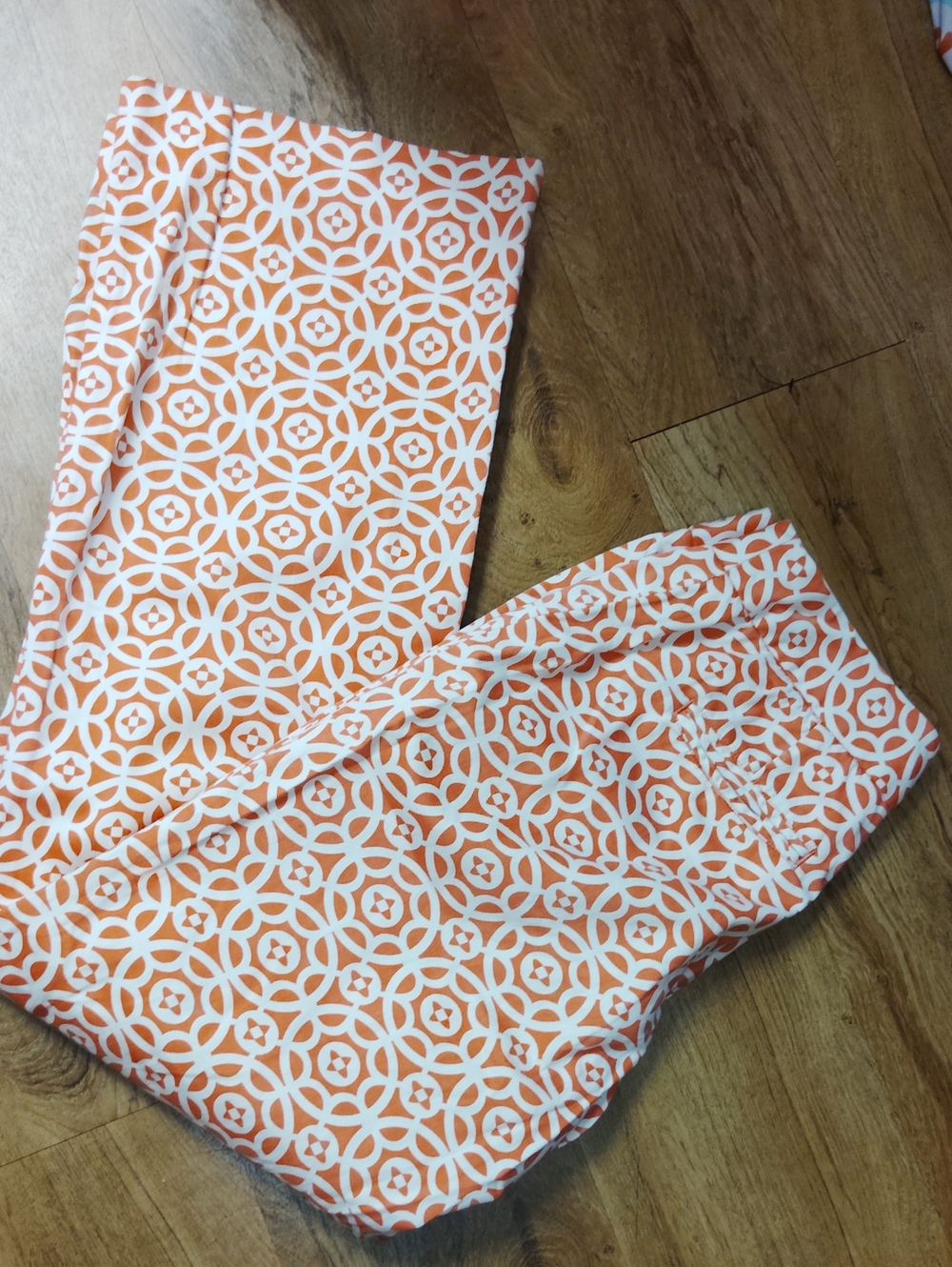 Harold's Orange and White Geometric Pants
